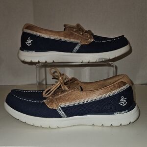 Skechers Navy and Brown Men's Boat Shoes